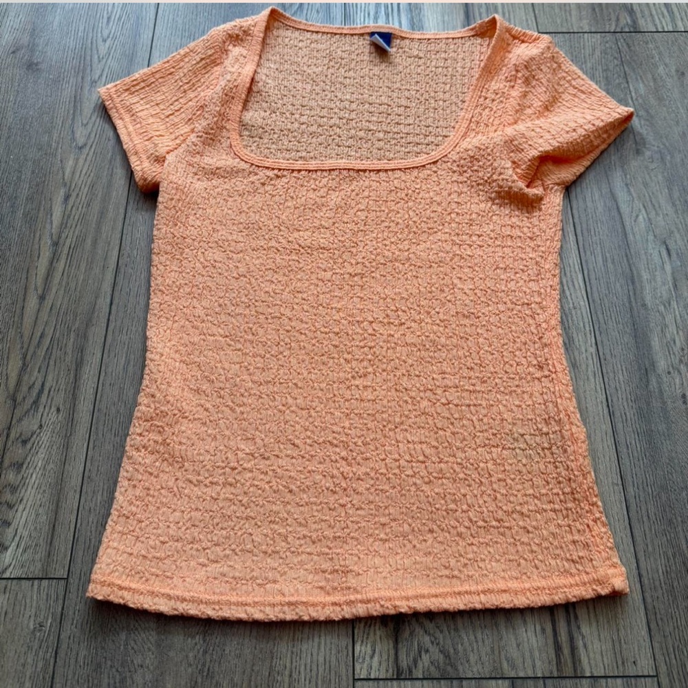 🛍️Old Navy XS Women's Orange Textured Top